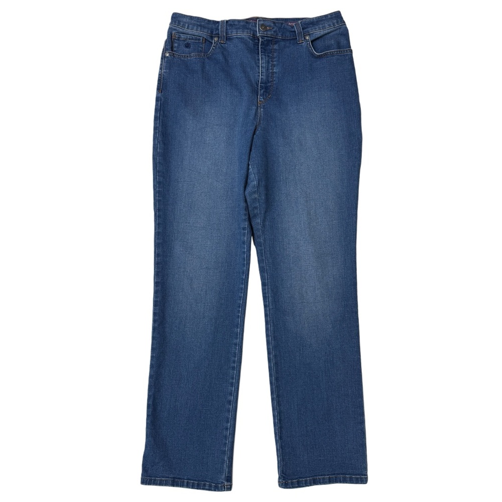 {Gloria Vanderbilt} "Amanda 2.0 Slim Leg" Blue Straight Cigarette Leg Jeans